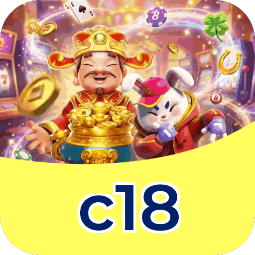 Plataforma c18 mostrando interface moderna, jogos certificados e recursos de segurança licenciados